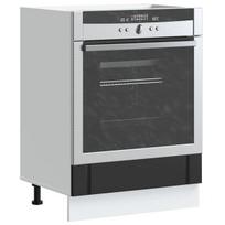 vidaXL Orkaitės spintelė Lucca 60x46x81.5 cm, Juoda (Black)