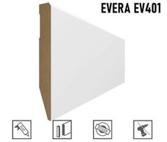 Grindjuostė MDF EVERA (EV401), balta (White), 120 mm, 240 cm