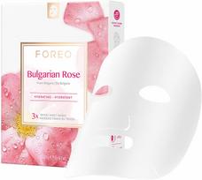 FOREO Bulgarian Rose drėkinanti lakštinė kaukė sausai ir pavargusiai odai, 3 x 20 g