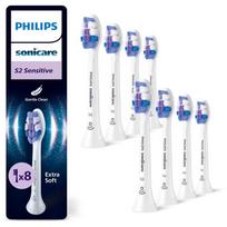 philips sonicare white galvutes - Philips Sonicare Sensitive HX6058/87 dantų šepetėlio galvutės, baltos (White), 8 vnt. - 1 nuotrauka