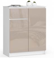 Komoda NORE K80, balta/smėlio (White/Sand)