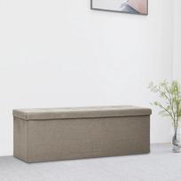 vidaXL Sulankstomas suoliukas-daiktadėžė, taupe (Taupe)