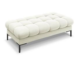 Pufas Micadoni Home Mamaia Velvet, juodas/kreminis (Black/Cream)