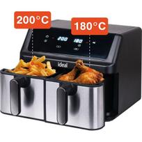 karsto oro gruzdintuves 9 l - IDEAL IK1500 Dualcrisp 9L Juoda (Black) - 2 nuotrauka