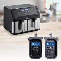 karsto oro gruzdintuves 9 l - IDEAL IK1500 Dualcrisp 9L Juoda (Black) - 3 nuotrauka