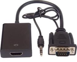 3.5 mm jack - PremiumCord khcon-49 HDMI į D-Sub (VGA) adapteris + 3.5 mm Juodas (Black) - 2 nuotrauka
