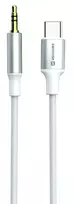 3 5 mm usb c - Swissten Audio Adapter Textile USB-C į 3.5mm Jack 1.5m Baltas (White) - 2 nuotrauka