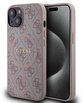 iphone 13 magsafe leather case - Guess 4G Collection Leather Metal Logo MagSafe Case Apple iPhone 14/15/13 Rožinė (Pink) - 2 nuotrauka