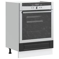 orkaites spintele - Porto Kitchen Oven Cabinet, Juodas (Black), 60x46x81.5 cm - 2 nuotrauka