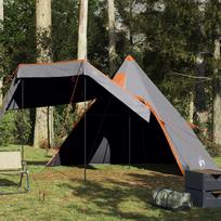 vidaXL tipi dizaino stovyklavimo palapinė, pilka (Gray), penkiavietė