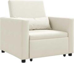 istraukiama sofa lova - Fotelis vidaXL 3-in-1, kreminė (Cream) - 1 nuotrauka
