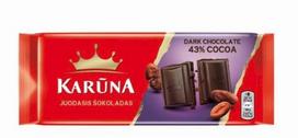 juodasis sokoladas 80 - Šokoladas KARŪNA, juodasis (Black), 80 g - 2 nuotrauka