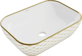 Praustuvas Mexen Rita, 45.5 cm x 32.5 cm, balta/auksinė (White/Gold)