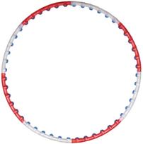 hula hoop lankas - Anion Hula Hoop 1 balta/raudona (White/Red) - 1 nuotrauka