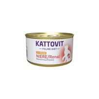 Šlapias kačių maistas Kattovit Feline Diet Niere/Renal, vištiena, 0.185 kg