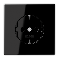 Kištukinis lizdas JUNG LS1520SW, su įžeminimu, juoda (Black)
