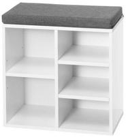 4Living Suoliukas su daiktadėže, baltas (White)