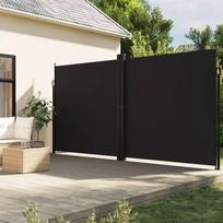 vidaXL Ištraukiama šoninė pertvara, juoda (Black), 200x1000cm