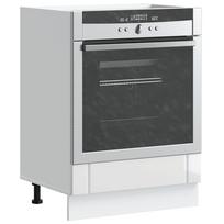 vidaXL Orkaitės spintelė Lucca, blizgi balta (Glossy White)