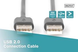usb a male to a male - Assmann Cable USB to USB Black 1.8m - 3 nuotrauka