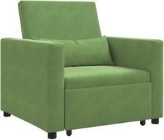 Fotelis vidaXL 3-in-1 viengulė sofa-lova, šviesiai žalia (Light Green)