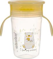 AKUKU neišsiliejantis puodelis 360°, 240 ml, Geltona (Yellow)