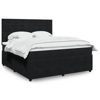 miegamojo lova su ciuziniu - vidaXL Lova su spyruoklėmis ir čiužiniu, 180x200 cm, juoda (Black) - 1 nuotrauka