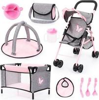 Vežimėlis su priedais Bayer Buggy 21533AB, juoda/rožinė/pilka