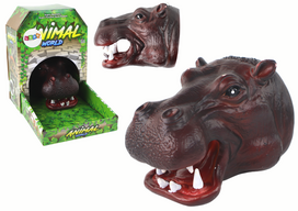 Pirštininė lėlė, begemotas Lean Toys Animal World, 8.5 cm
