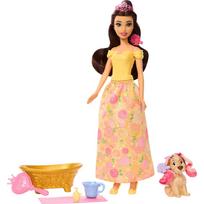 Lėlė su priedais Mattel Disney Princess Bathe & Brush Belle JFC42, 27 cm