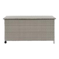 Lauko suoliukas, su daiktadėže Domoletti Hamlin 53000010232, juodas, 120 cm x 50 cm x 60 cm