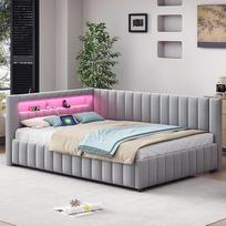 YESGIGA sofa-lova 140 x 200 cm, šviesiai pilka