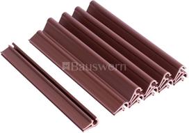 tvoros vartai - Tvoros juostos klipsai BAUSWERN Premium, 10 vnt, 190 mm, rudi (Brown) - 2 nuotrauka
