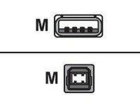 usb 2.0 a b cable - Sharkoon Cable USB 2.0 A-B juodas 2m - 1 nuotrauka