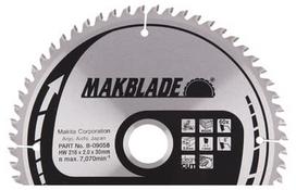 Pjovimo diskas  216x30x2,3mm 60T 5°  Švariam pjūviui Makita B-09058