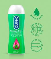 durex 2in1 - Durex Play Massage 2in1 with Aloe Vera 200ml - 2 nuotrauka