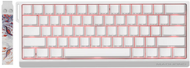 gaming klaviaturos - FGG Madlions MAD60 HE RGB, Magnetiniai Amber Pro Switches, Balta (White) - 1 nuotrauka