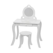 taburetes ir - Atmosphera Vaikiškas kosmetinis staliukas su kėdute, baltas (White) - 1 nuotrauka