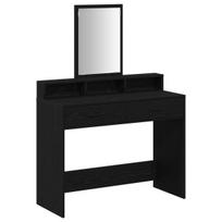vidaXL Kosmetinis staliukas su stalčiais Juodas (Black) 100x41x140 cm