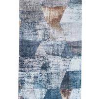 Kilimas RICCO Banco, 60 x 110 cm, 100 % poliesteris, rombai, melsvas, 33H-2R6011, Turkija