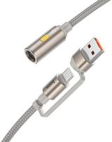 usb ziebtuvelis - HOCO UA38B USB A / Type C į cigarečių žiebtuvėlį 0,3 m Auksinis (Gold) - 1 nuotrauka