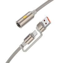usb ziebtuvelis - HOCO UA38B USB A / Type C į cigarečių žiebtuvėlį 0,3 m Auksinis (Gold) - 2 nuotrauka