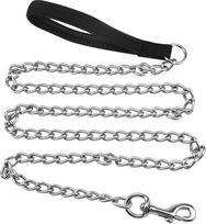 Dogs Collection Metalinis pavadėlis šuniui, 100 cm (Silver/Black)