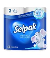 Popieriniai rankšluosčiai SELPAK, 3 sl, 84 lapeliai, 2 ritiniai, balti (White)