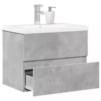 vidaXL Vonios baldų komplektas, 2 dalių, Betono pilkas (Concrete Grey)