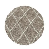 Kilimas vidaus Ayyildiz Alvor Geometric 80803401, balta/smėlio, 80 cm x 80 cm