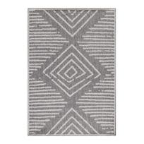 Kilimas lauko terasoms Ayyildiz Aruba Striped 801504902, balta/pilka, 150 cm x 80 cm