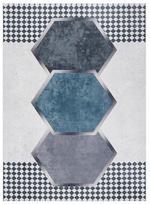 Kilimas vidaus Mark Arlen Rhombus, balta/mėlyna, 170 cm x 120 cm
