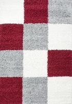 Kilimas vidaus Ayyildiz Life Checked 601101501, balta/pilka/raudona, 110 cm x 60 cm