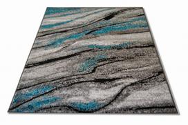 Kilimas vidaus Fruzan 02 0119, juoda/pilka/turkio, 300 cm x 200 cm